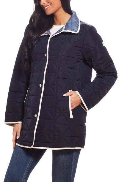Shop Gallery Quilted Water Resistant Jacket In Ink Navy