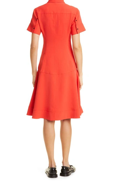 Shop Proenza Schouler White Label Proenza Schouler Short Sleeve Shirtdress In Poppy