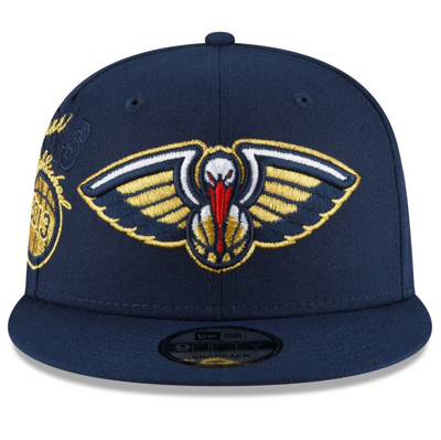 Shop New Era Navy New Orleans Pelicans Back Half 9fifty Snapback Adjustable Hat