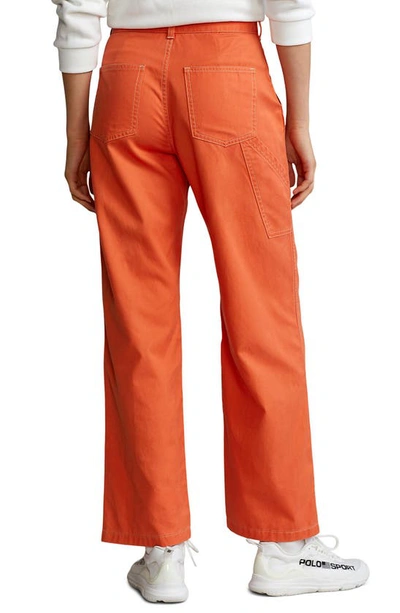 Polo Ralph Lauren Twill Straight-leg Utility Trousers In Orange | ModeSens