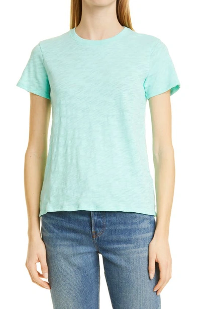 Shop Atm Anthony Thomas Melillo Schoolboy Cotton Crewneck T-shirt In Aqua Surf