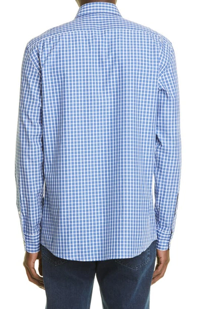 Zegna Centoquaranta Twill Button-up Shirt In Dk Blu Ck