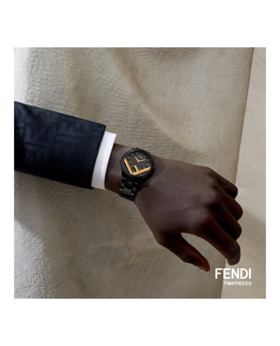 Shop Fendi Run Away Watch In Black