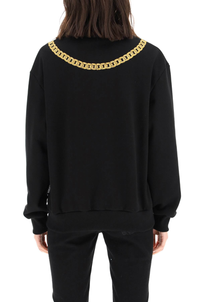 Shop Versace Medusa Chain Logo Sweatshirt In Mixed Colours