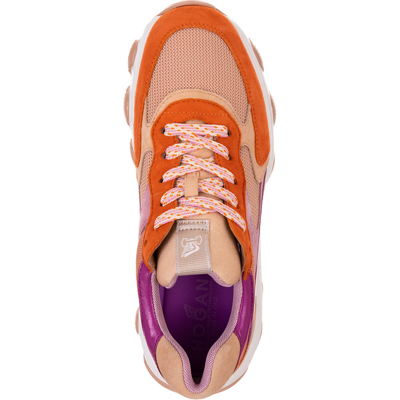 Shop Hogan Sneakers Hyperactive Multicolor Hxw5400dg60qz60mr3 In Orange/violet/pink