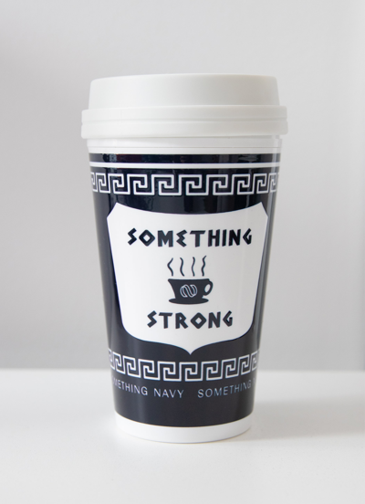 Shop Something Navy Something Strong Coffee Mug In White