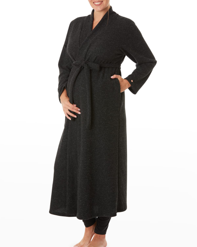 Shop Cache Coeur Maternity Sweet Home Long Cardigan In Black