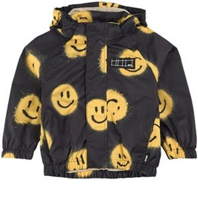 Molo Kids' Waiton Jacket Happy! In Black | ModeSens