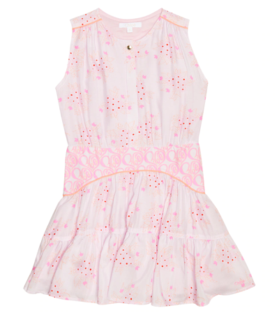 Shop Chloé Kids Floral Dress In Pink