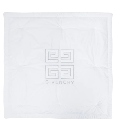 Shop Givenchy Baby Cotton Blanket In White
