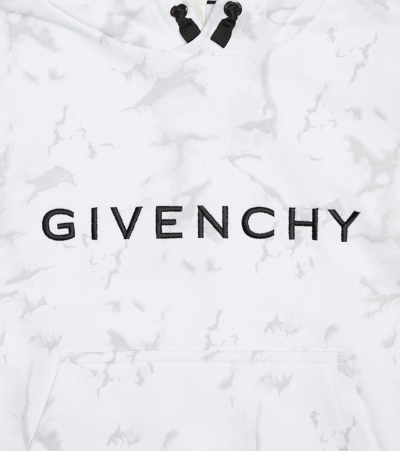 Shop Givenchy Printed Cotton Hoodie In White