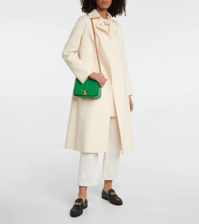 Shop Tod's Timeless Mini Leather Shoulder Bag In Jolly Green