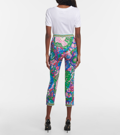 Dolce & Gabbana Charmeuse 60s Printed Multicolor Pants