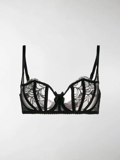 Shop Agent Provocateur Rozlyn Lace-embroidered Bra In Black