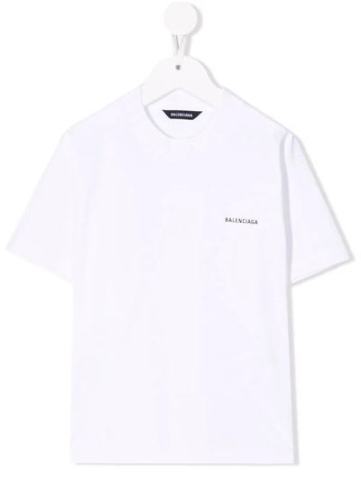 Shop Balenciaga Chest Logo-print T-shirt In White