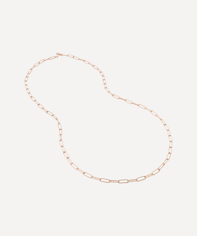 Shop Monica Vinader 18ct Rose Gold Plated Vermeil Silver 24' Alta Textured Chain Necklace