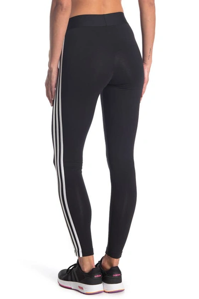 Shop Adidas Originals Essentials 3-stripes Leggings In Black/white