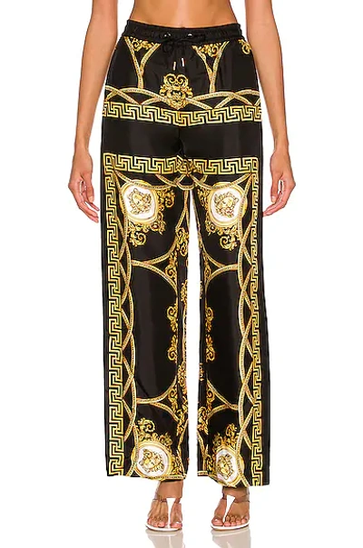 Shop Versace Cope De Deaux Pant In Black & Gold