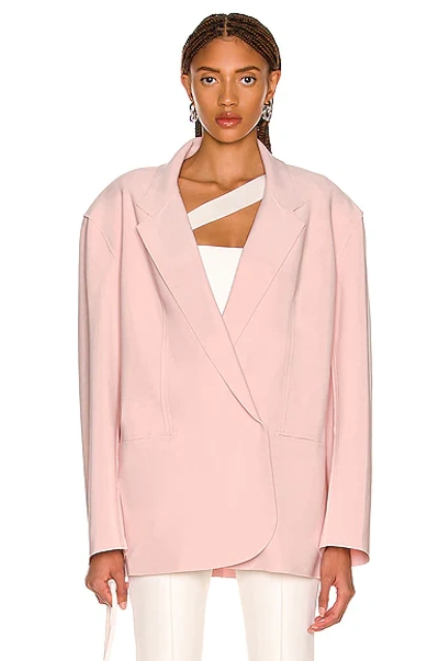 Norma Kamali Oversized Double Breasted Jacket In Blush | ModeSens