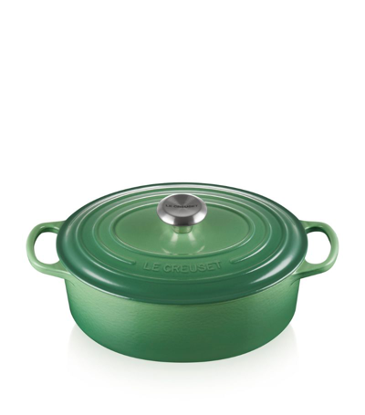 Le Creuset Cast Iron Signature Oval Casserole Dish (29cm) In Green |  ModeSens