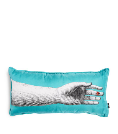 Shop Fornasetti Silk-rich Mano Cushion (25cm X 50cm) In Multi