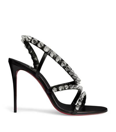 Shop Christian Louboutin Spikita Strap Studded Sandals 100 In Red