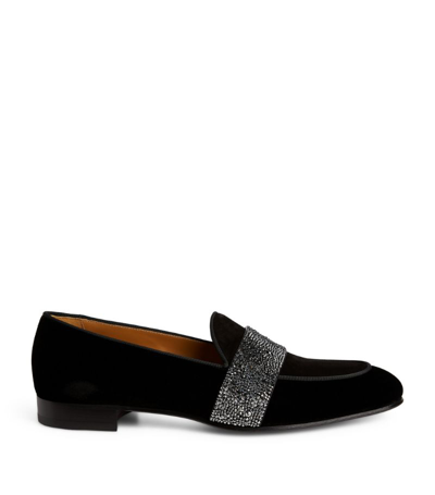 Shop Christian Louboutin Nit Night Strass Loafers In Black