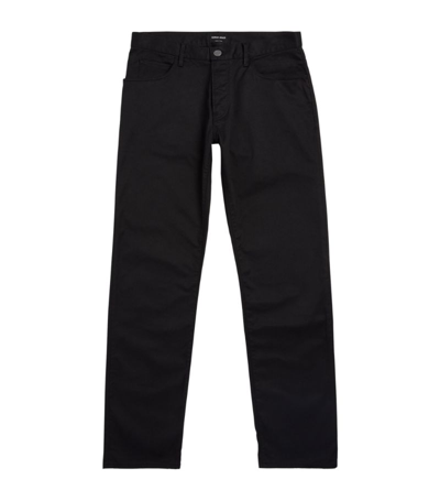 Shop Giorgio Armani Straight Jeans In Black