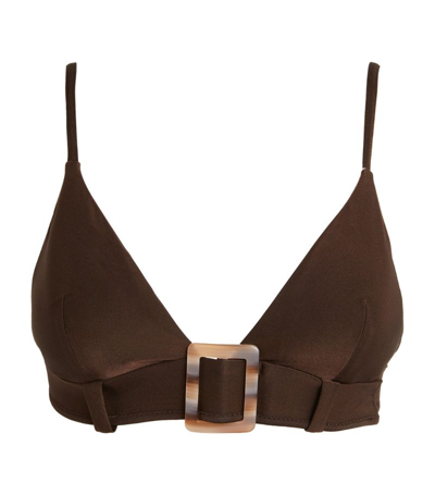 Shop Evarae Sabine Econyl Triangle Bikini Top In Brown