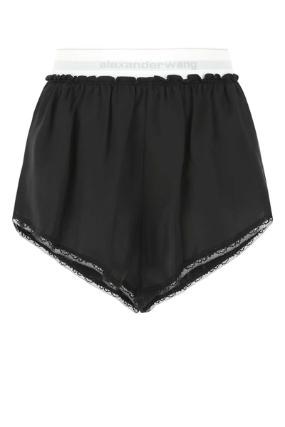 Shop Alexander Wang Negligee Tap Shorts In Black