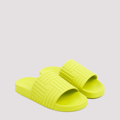 Shop Bottega Veneta Slider Sandals Shoes In Green