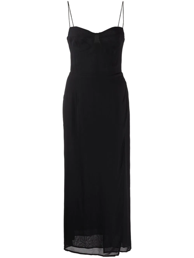 Shop Reformation Kourtney Sleeveless Midi Dress In Black