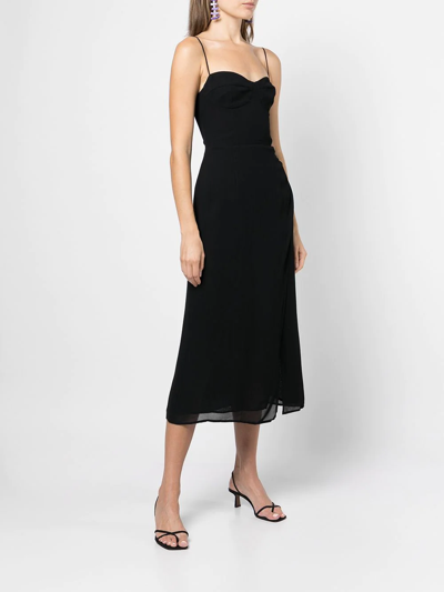 Shop Reformation Kourtney Sleeveless Midi Dress In Black