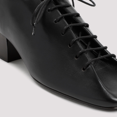 Shop Lemaire Heeled Derbies Shoes In Black