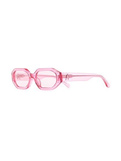 Shop Linda Farrow X The Attico Irene Sunglasses In Pink