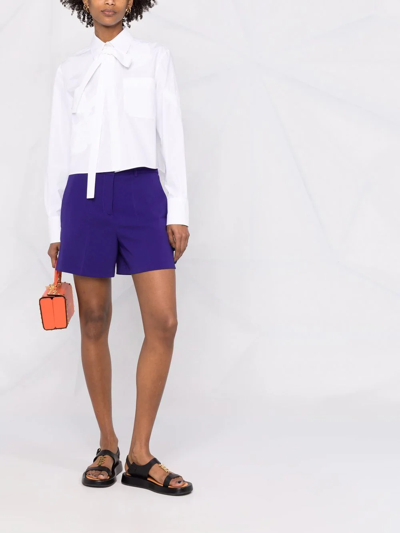 Valentino Appliqué Cropped Shirt In White