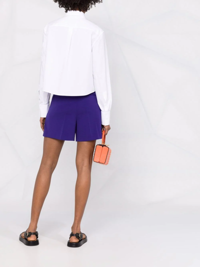 Valentino Appliqué Cropped Shirt In White