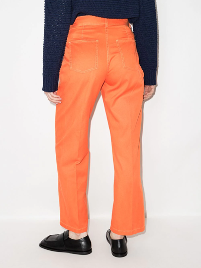 Polo Ralph Lauren Twill Straight-leg Utility Trousers In Orange