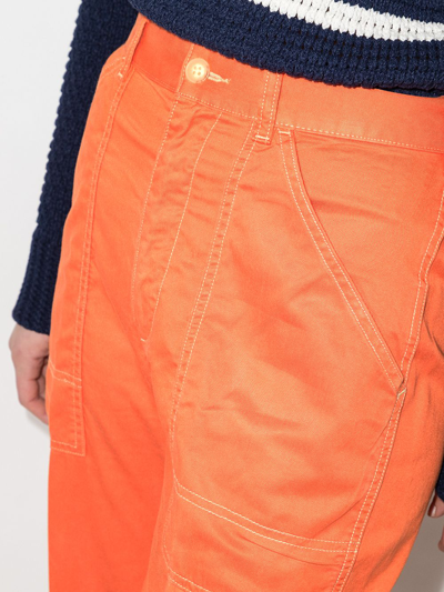 Polo Ralph Lauren Twill Straight-leg Utility Trousers In Orange