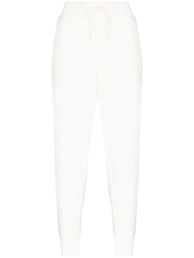 Shop Polo Ralph Lauren Macramé-detail Cotton Joggers In White