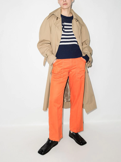 Polo Ralph Lauren Twill Straight-leg Utility Trousers In Orange