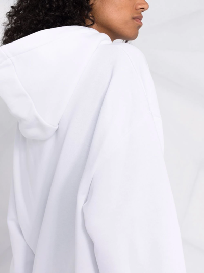 Shop Karl Lagerfeld Smiley-print Pullover Hoodie In White