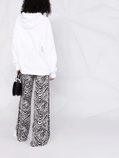 Shop Karl Lagerfeld Smiley-print Pullover Hoodie In White