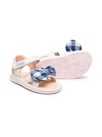 Shop Camper Bow-detail Sandals In White