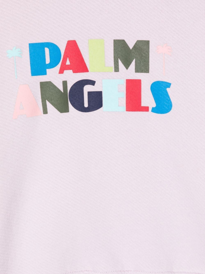 Shop Palm Angels Logo-print Sweatshirt In Pink