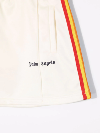 Palm Angels Side-stripe Track Skirt In White