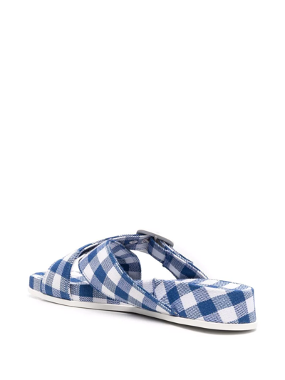 Shop Camper Atonik Gingham Sandals In Blue