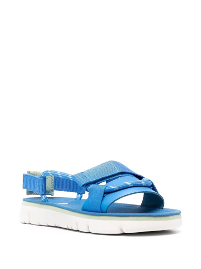 Shop Camper Oruga Slingback Sandals In Blue