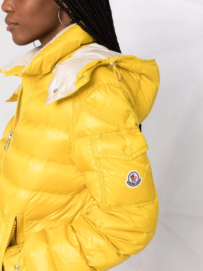 Moncler Dalles Water Resistant Down Puffer Jacket In Yellow | ModeSens