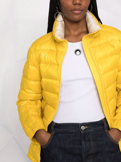 Shop Moncler Dalles Padded Jacket In Yellow
